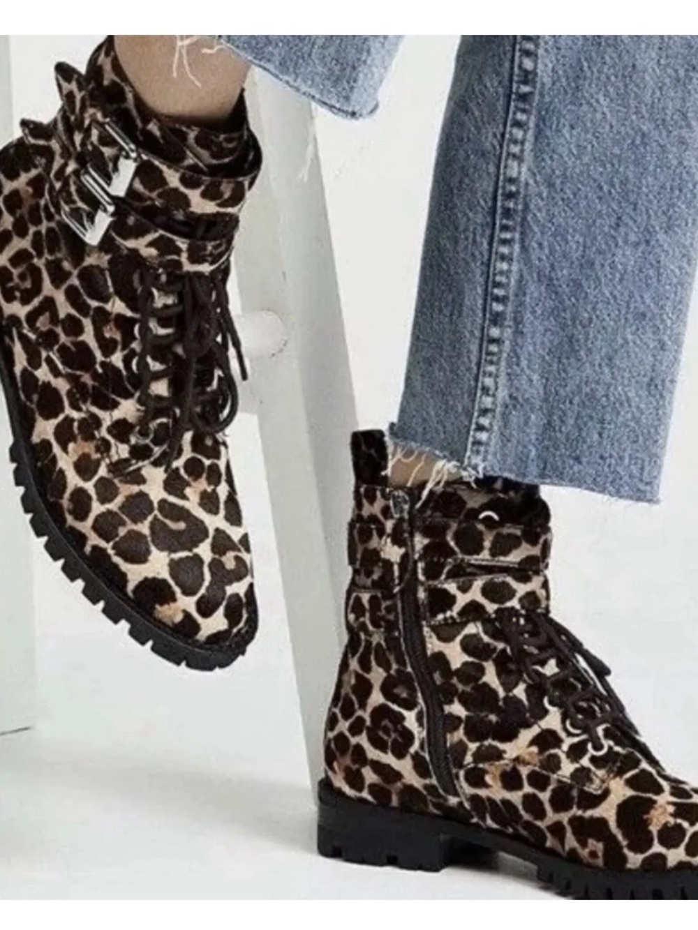 Authentic rare Rebecca Minkoff Leopard-Print Jaiden Boots